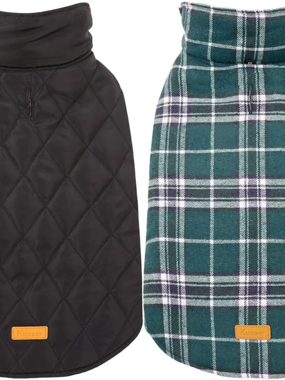 Kuoser Waterproof Dog Coat, Reversible Dog Jacket for Large Dogs